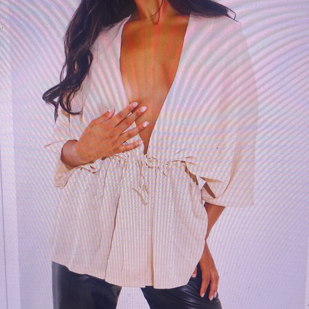Elegant Cream Women's Top